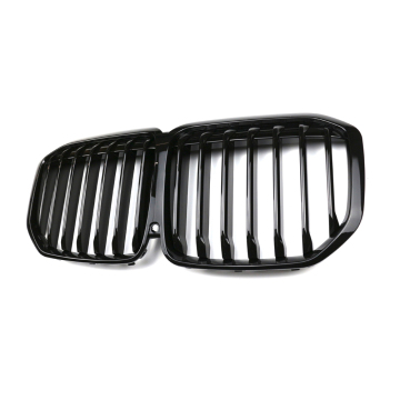 Bazit 2020+ X7 G07 ABS 단일 슬랫 신장 전면 그릴 - Glossy Black G07 전면 그릴 BMW