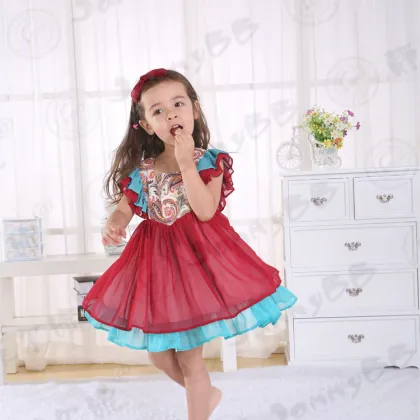 girls Rosa Flamenco remake chiffon dress