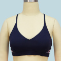 Reggiseno sportivo in cotone da donna nero