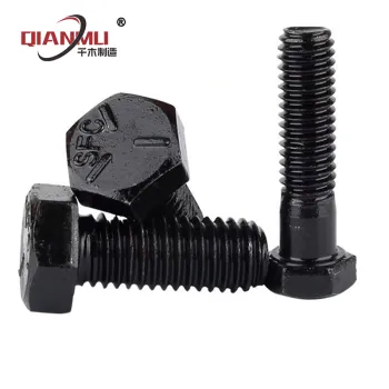 High strength hexagonal bolt DIN933 black carbon steel