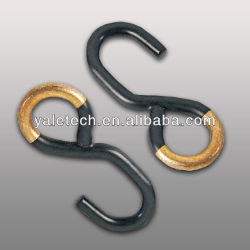 metal "S" hook for cargo lashing(tie down straps)