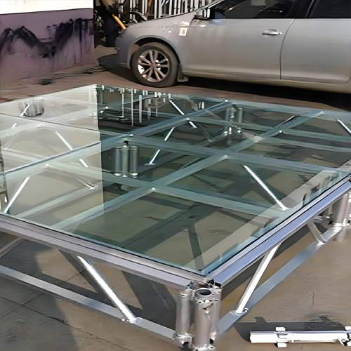 Superficie de escenario de vidrio de alta resistencia