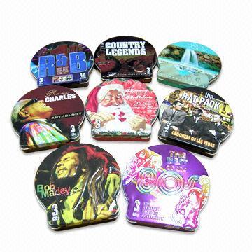 Tin CD DVD Cases, Available in Various Sizes, Customized Designs are Welcome