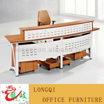 2013 unique popular new design two pedestals modern reception desk