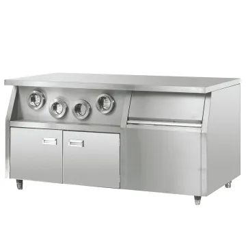 Stainless Steel Central Island Kitchen Cart for Sale