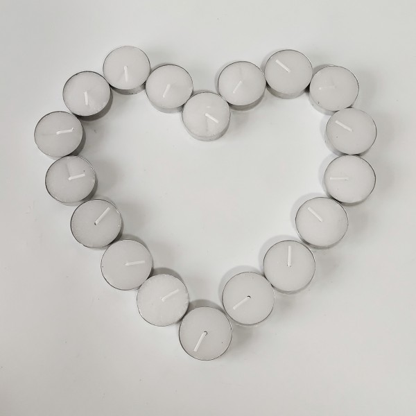 heart tea candles