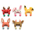 100Pcs/Lot Kawaii Cartoon Animal Hat Flatback Resin Cabochons 20*24MM Resin Animal Hat Craft Jewelry Making Findings