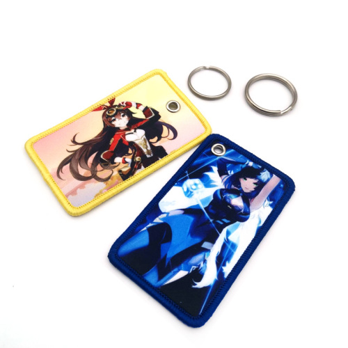 Custom Fabric Anime Jet Tag Keychain Gift