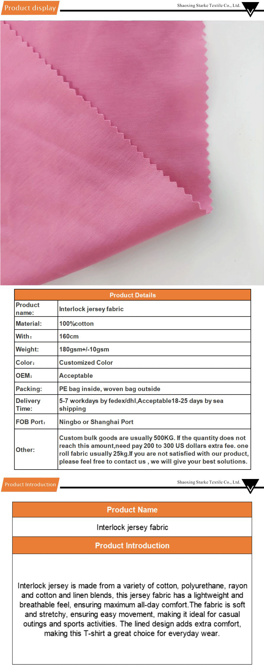 versatile interlock jersey fabric