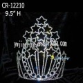 Desfile de grandes estrellas forma tiara patriótico corona CR-12210