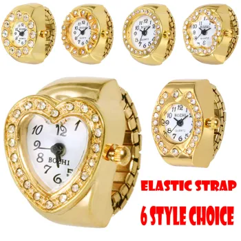 1pcs Gold Ring Watch for Women Men Lady Finger Ring Watch Unique Design Ring Watch Femme Watches Clock Reloj Mujer Montre