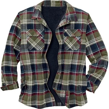 Men's Lined Flannel Shirt Jacket