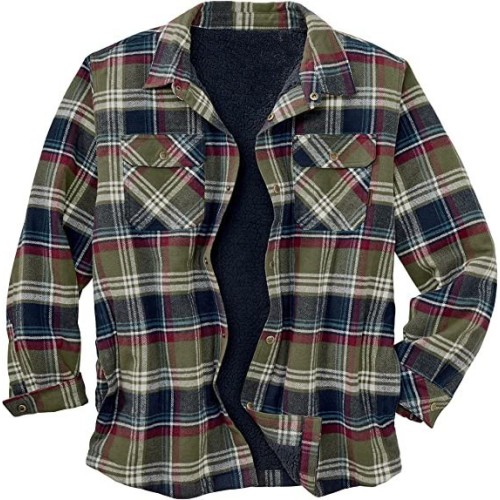 Men's Lined Flannel Shirt Jacket