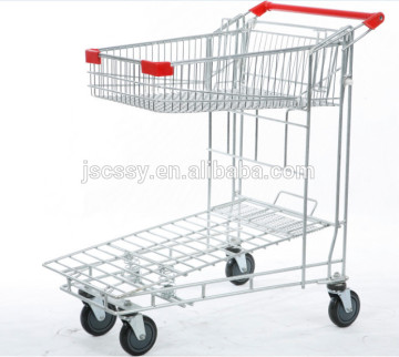 Heavy Duty 4 Wheels Storage Hand Steel warehouse Cart Trolley