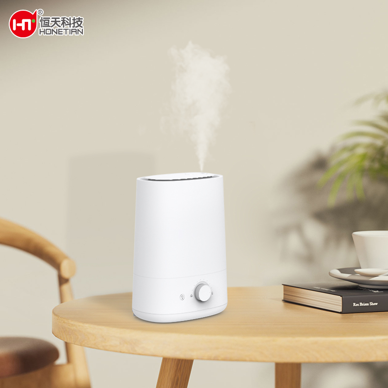 HONETIAN knob control night light 4.5L capacity large mist output custom colors plastics indoor top fill humidifier