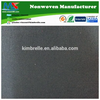 Black non woven needle punched fabric