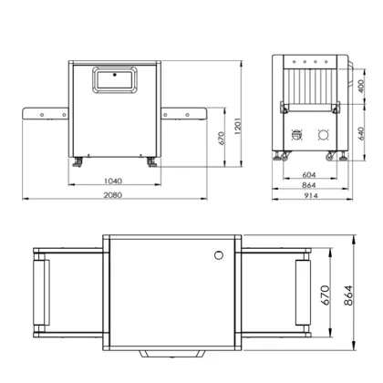 Airport X ray luggage machine X-ray baggage scanner