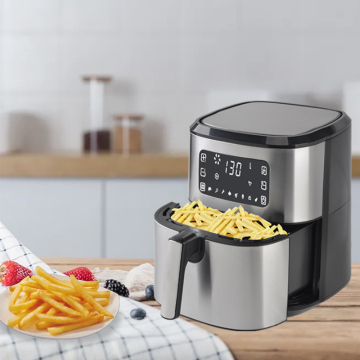Konfigurowalne logo hurtowe komercyjne powietrze fryowarka-bez oleju Non Stick 5.5L/6.5L Black Smart Frier do restauracji