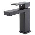 Square Matte Black Basin Faucets For Bathroom