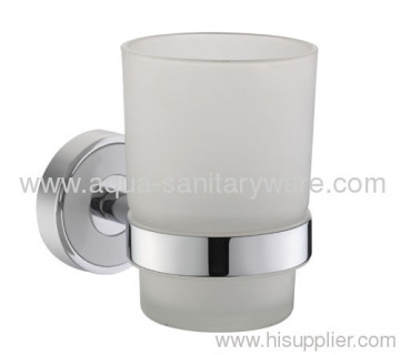 Colorful Brass Tumbler Holder With Frost Glass 