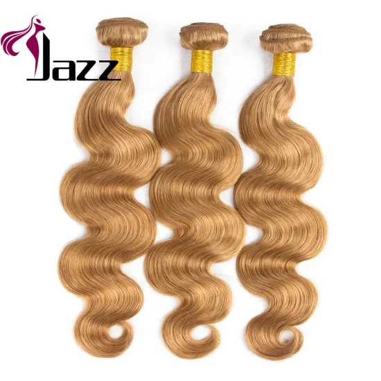 Good looking #27 human hair bundles, light brown human hair extension weaves