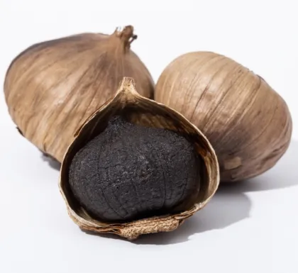 Whole fermented black garlic