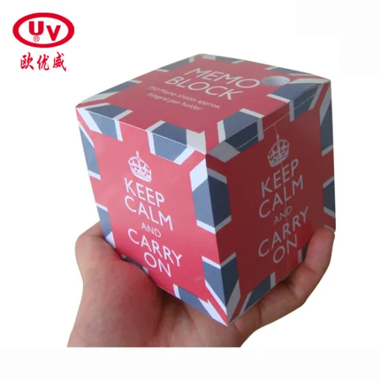 High quality paper memo cube sticky note with custom printing