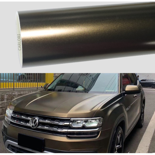 Satyn Metallic Brown Gold Car Wrap Vinyl