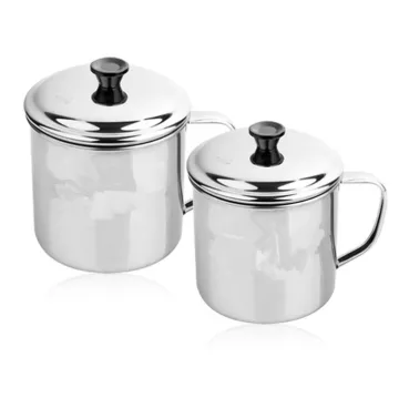 Stainless Steel Cup With Handle And Lid