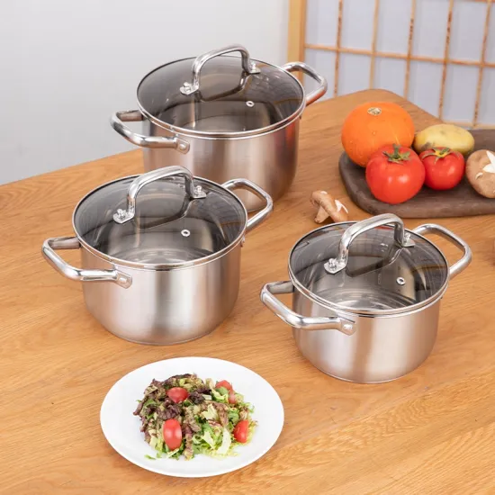 European Classic Reusable Steel Soup Pot Set, 6 Pcs Kitchen Cooking Utensil