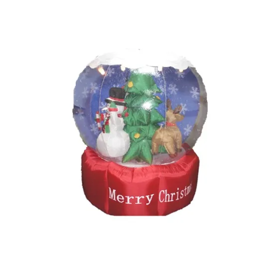 Indoor PVC Transparent Inflatable Christmas Snowball for Party