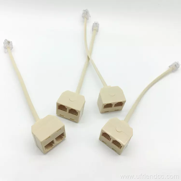 OEM Dual RJ45/8P8C female to RJ11/6P4C male Cable