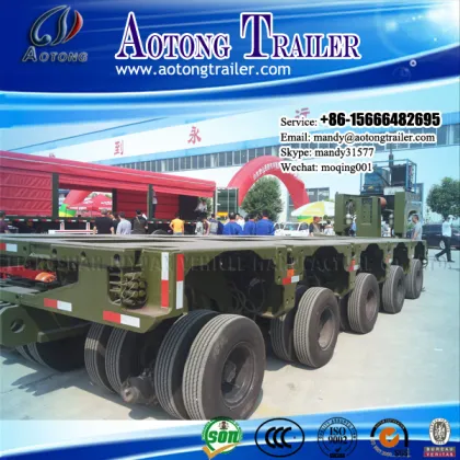 China special 150 tons modular trailer, semi trailer with hydraulic suspension