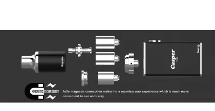 hecig Wax&dry herb vaporizer Casper Trio vaporizing