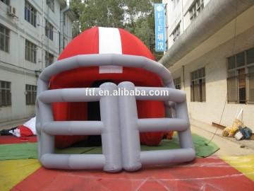 custom different size promotion advertising strong red giant inflatable footabll helmet for sale ,