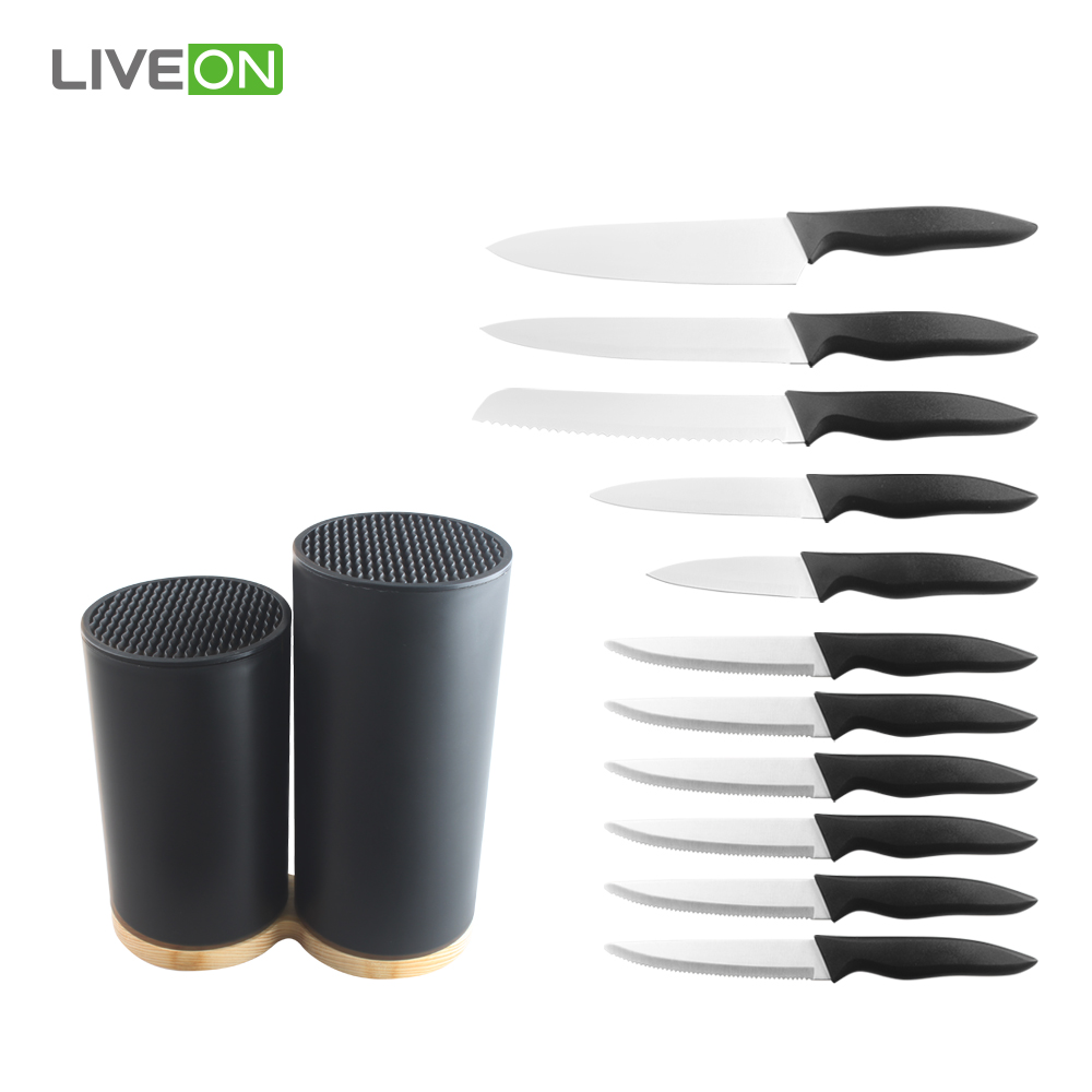 12pcs cuisine universelle bloc couteau set