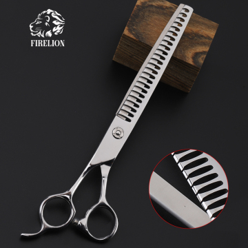 440C Stainless Steel Left-Hand Pet Beauty Thinning Scissors for Dog Grooming