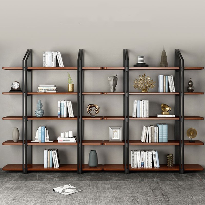 Solid Wood Simple Iron Shelf