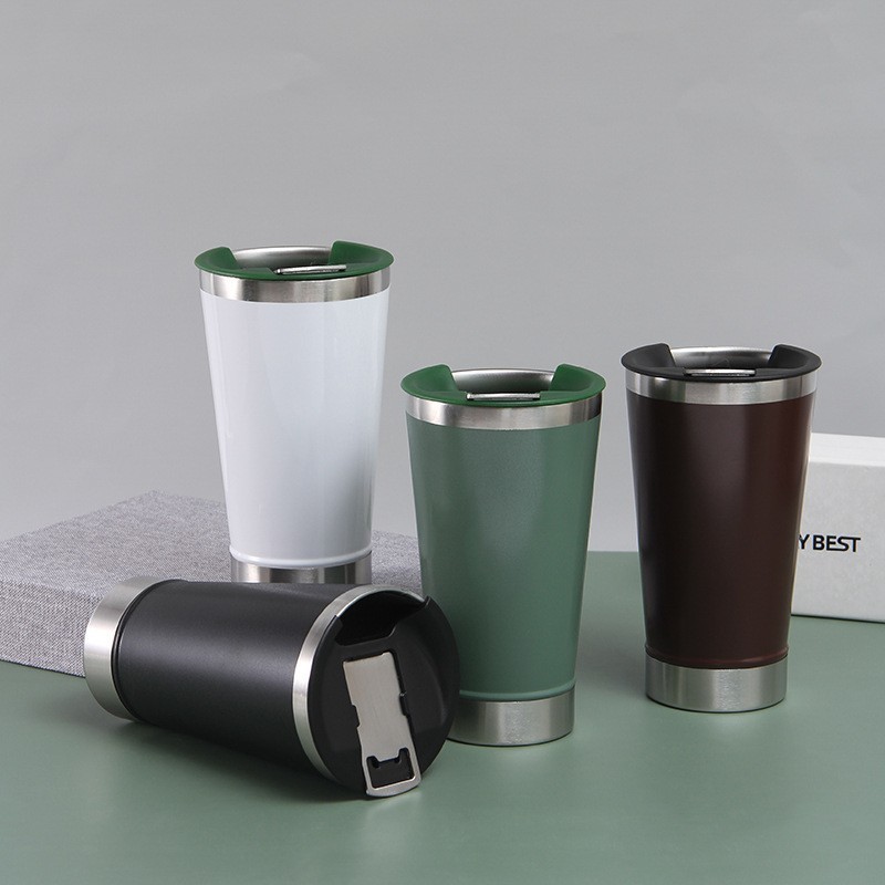 Vacuum insulated beer cup with bottle opener