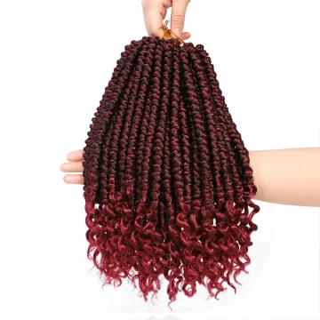 12Inch Curly End Senegalese Twist Braiding Hair Styles Jamaican Twist Braid Body Wave Crochet Braid Hair Twist
