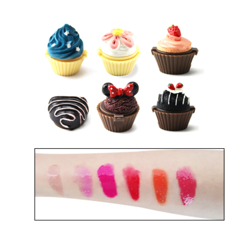 Cute Cosmetic Lip Gloss for Girls: Private Label Cheap Mini Cupcake Ice Cream Lip Glaze