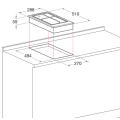 Burner di Hob ​​2 Gas in acciaio inossidabile