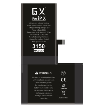 GX az Apple X -hez, nagy kapacitású akkumulátorral