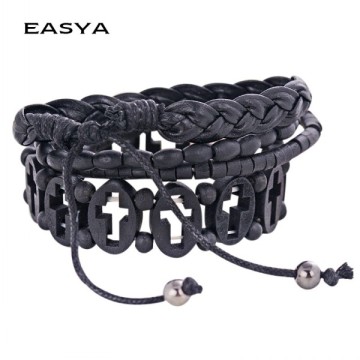 2015 geflochtenes neu Stil handgefertigte Perlen Leder-Armband