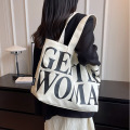 Custom Printed Logo Gentle Woman Canvas Bag