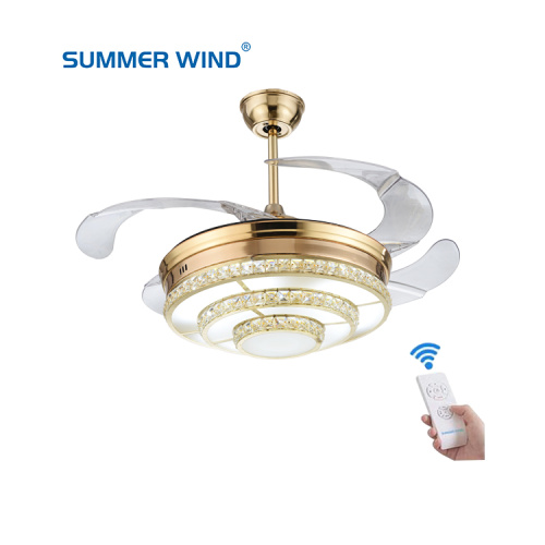 Smart decorative invisible bladeless chandelier ceiling fan