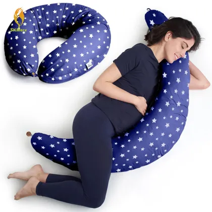 Crescent Shape Maternity Pillow for Pregnancy and Breastfeeding