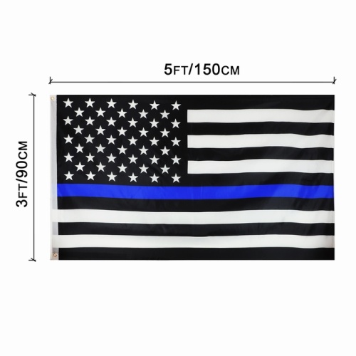 line black American USA flag