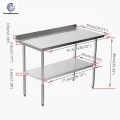 Stainless Steel Kitchen Working Table with Backsplash