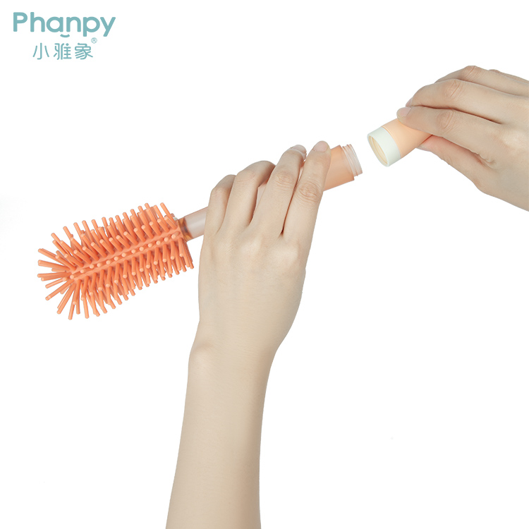 Drain Hanger Baby Bottle Brush With Nipple Cleaner